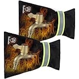 Outdoor Faucet Covers for Winter Freeze Protection, Pro 7" W x 8.7" H Waterproof Hose Bib Insulation Cover for Outside, Antif