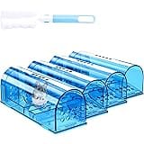 4 Pack Humane Mouse Traps No Kill, Live Mouse Traps Indoor for Home, Reusable Mice Small Rat Trap Catcher for House & Outdoor