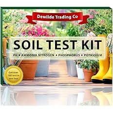 Soil Test Kit -140 Test- Testing PH Ammonia Nitrogen Phosphorus and Potassium - Tester for Your Vegetable Garden Lawn and Soi