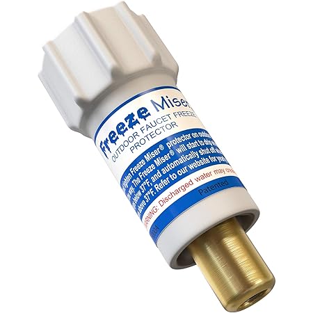 Freeze Miser - Outdoor Faucet Freeze Protection | Durable Replacement for Faucet Covers for Winter - Freeze Proof Outdoor Faucet Protector - Low Maintenance & Easy to Install - Saves Water