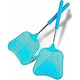 Wapodeai 2 Pack Fly Swatters Heavy Duty Set, Fly Swatter, Telescopic Fly Swatters, Stainless Steel Handle for Flyswatter. (Bl