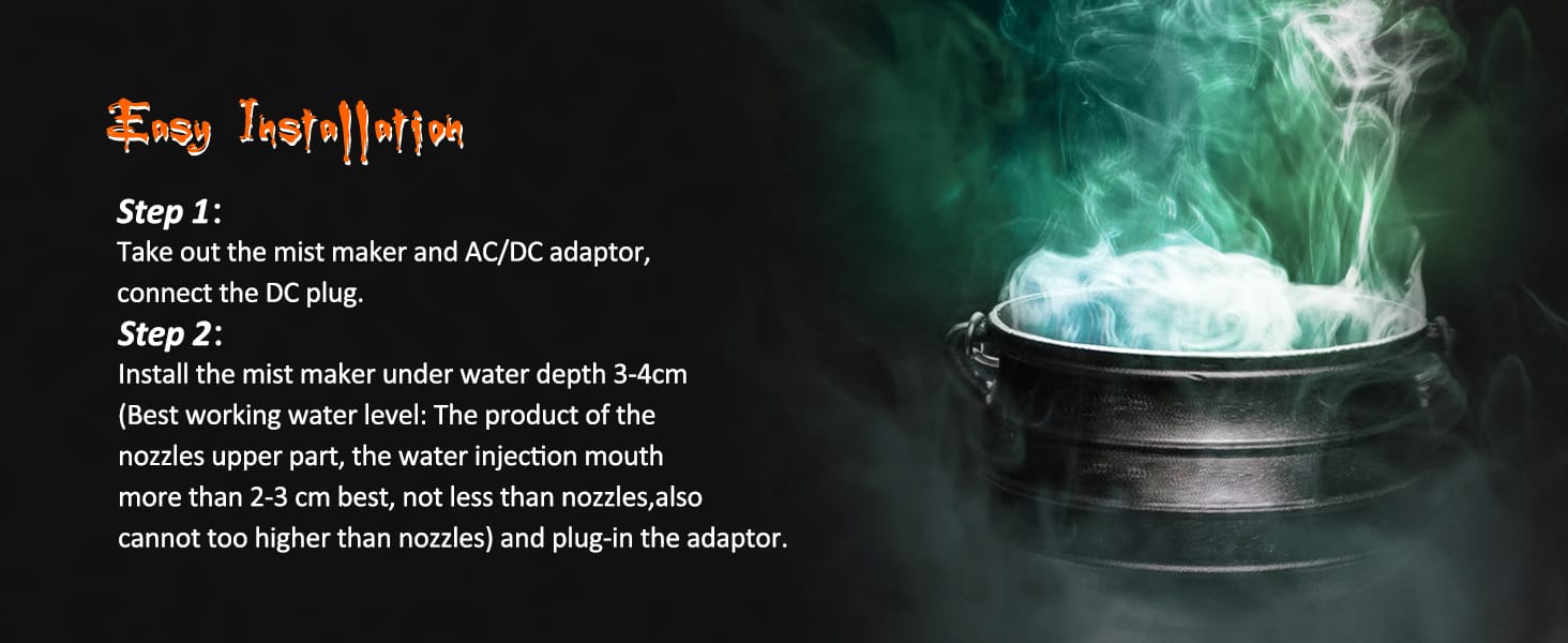 Mist Maker Fog Maker for Water Fountain Pond Rockery Fishtank Vase Birdbath
