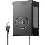 DEWENWILS 120W Low Voltage Landscape Transformer, Outdoor Transformer with Timer and Photocell Sensor, 120V AC to 12V AC, Wea