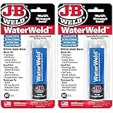 J-B Weld WaterWeld, 1 Hour Cure, Epoxy Putty Stick - 2 Pack, Off-White (8277-2)