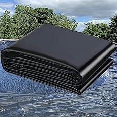 COOCURE 10x15 ft and 20 Mil Thickness Pond Liner, Pliable & Durable LLDEP Material, A Liner for Fish or koi Pond, Waterfall B