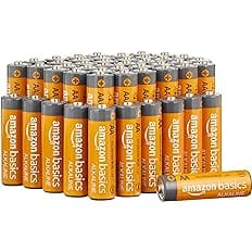 Amazon Basics 48-Pack AA Alkaline High-Performance Batteries, 1.5 Volt, 10-Year Shelf Life