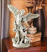 Design Toscano Bonded Marble St. Michael the Archangel Angel Statue (WU71543)