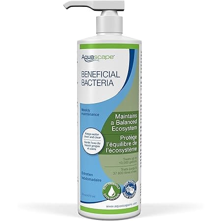 Aquascape Liquid Beneficial Bacteria for Pond and Water Features, 16-Ounce, Easy Pump Top Bottle | 98887