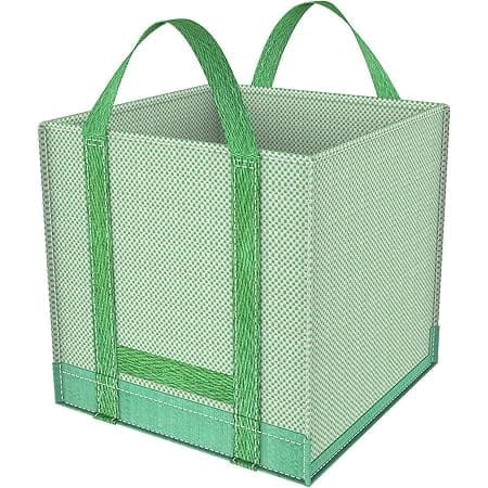 Reusable Yard Waste Bags/Lawn Bags/Leaf Bags, Collapsible Garden Bag, Pop Up Garden Bag, Heavy Duty Woven Polypropylene Bag, Double Bottom Design Reinforced carry handles(1-Pack 32Gallons )