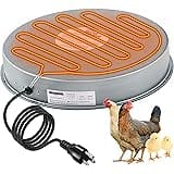 Dreyoo Poultry Waterer Drinker Heated Base, Chicken Water Heater 125 Watts for Winter Deicer Heated Base, Pet Water Heater fo