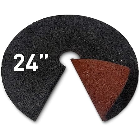 RubberRing Tree Mulch Double Sided Natural Look Two Colors in One – Single Ring-Recycled Heavy Duty, 24" Brown