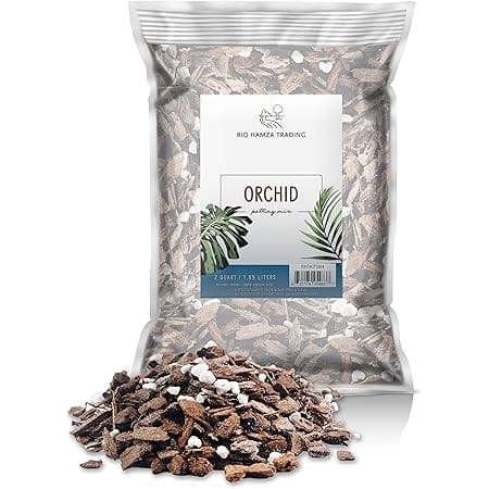 All Purpose Orchid Mix Potting Soil Indoor Plants (2 Quarts), Orchid Bark & Organic Perlite for Plants - Succulent Soil Potting Mix Indoor - Orchid Soil