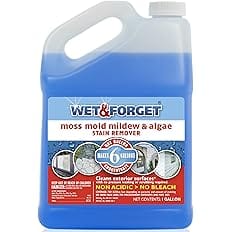 Wet & Forget Moss, Mold, Mildew, & Algae Stain Remover Multi-Surface Outdoor Cleaner Concentrate, Original, 128 Fluid Ounces