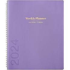 2024 Planner - Half-Hourly Appointment Book 2024, Weekly & Monthly Planner from Jan. 2024 to Dec.2024, 8.5" x 11", Special Lo