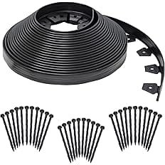 EasyFlex No-Dig Landscape Edging Kit - 100 ft., Black