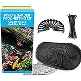 Pond Netting, 15 x 20 FT Pond Net Heavy Duty Pond Netting for Koi Ponds, Garden Pool Fine Mesh Netting Kit for Leaves, Protec