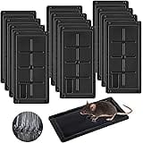 Qualirey 12 Pack Glue Traps for Rats and Snakes, Larger and Heavy Duty Baited Sticky Traps with Non Toxic Glue, Exterminator
