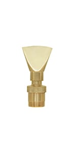 Brass Narrow Fan Shaped Water Fountain Nozzle
