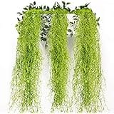 MAQIHAN Faux Spanish Moss - Artificial Hanging Moss Bulk for Plants 3PCS Fake Plastic Spanish Dried Hanging Vine Moss Decor S