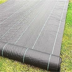 GRASSCLUB Weed Barrier Control Woven Garden Weed Landscape Fabric Heavy Duty Ground Cover 6.5ft x 32ft (3.2oz)