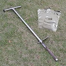 36" Soil Probe, Stainless Steel Soil Sampler Probe with Foot Pedal and Reusable Sample Bags, Soil Test Kits for Lawn Plant Ga