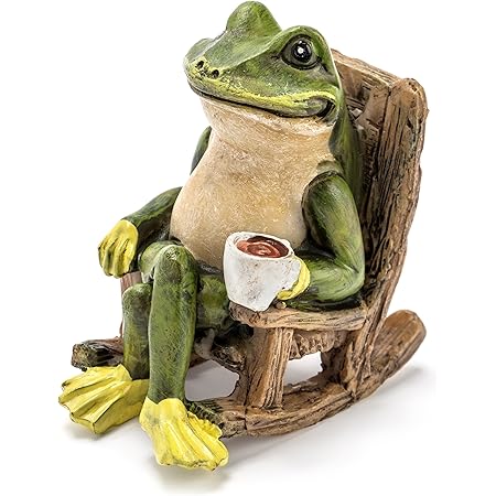 Miniature Frog Garden Statue - 2" Tall - Mini Outdoor Accessory Figurine for Fairy Garden
