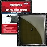 Catchmaster Jumbo Rat & Mouse Glue Traps 6Pk, Large Glue Rat Traps, Mouse Traps Indoor for Home, Pre-Scented Adhesive Plastic