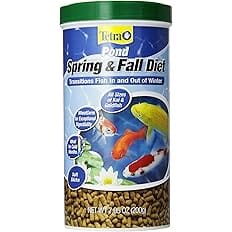 TetraPond Spring And Fall Diet 7.05 Ounces, Pond Fish Food, For Goldfish And Koi