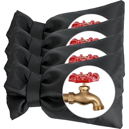 Outdoor Faucet Covers for Winter,4 Pack Faucet Cover Freeze Protection,Insulated Anti-Freeze Waterproof Material,Reusable Faucet Cover Socks for Various Faucet Spigot,Pipe,Garden Hose Bib