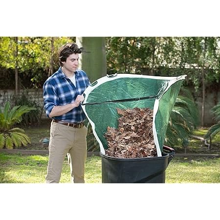 Flavfar Industrial Leaf Collector and Lawn Garden Bag (Pop Up) Multipurpose Garden Tool, Trash, Waste Collection Bucket | Foldable Dustpan, Reusable Leaf Shaped, Heavy-Duty Tote