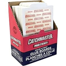 Catchmaster Pro Strength Mouse & Insect Glue Boards 60pk Traps Indoor for Home, Adhesive Bug Catcher, Rat & Rodent Sticky Tra