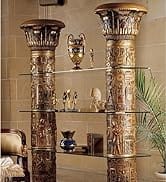 Design Toscano Egyptian Columns of Luxor Shelves, Full Color