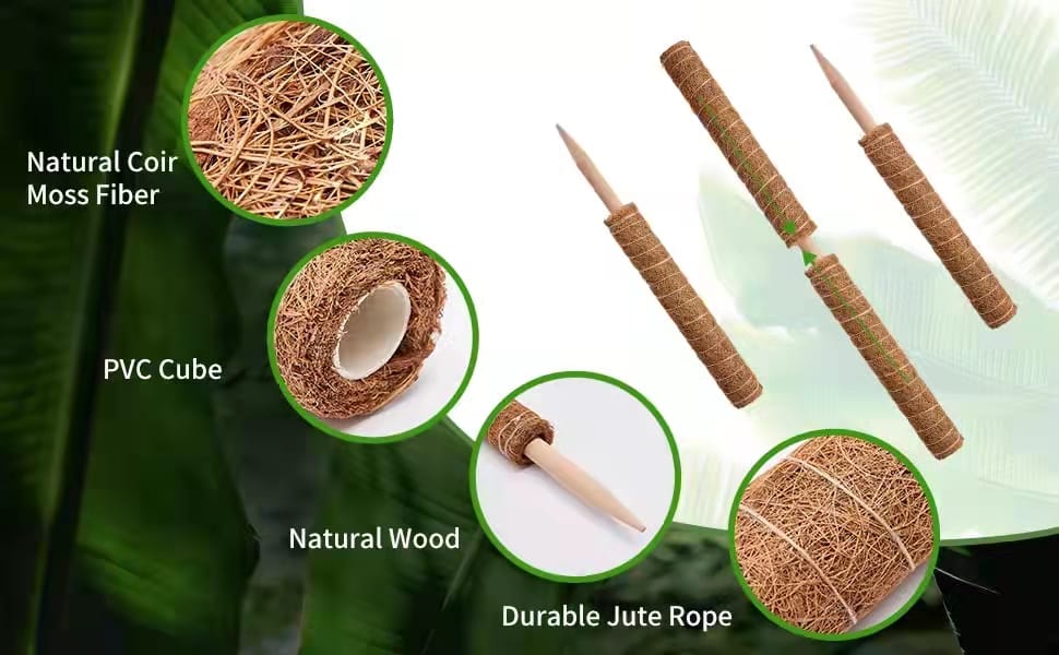 coir moss poles