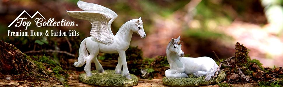 Top Collection Unicorn Pegasus Fantasy Miniature Fairy Garden