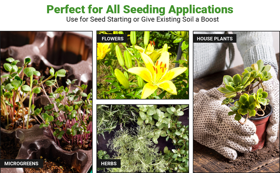 soil compact nutrients seed starter pellets wafers organic pre-mixed fast germination plant garden