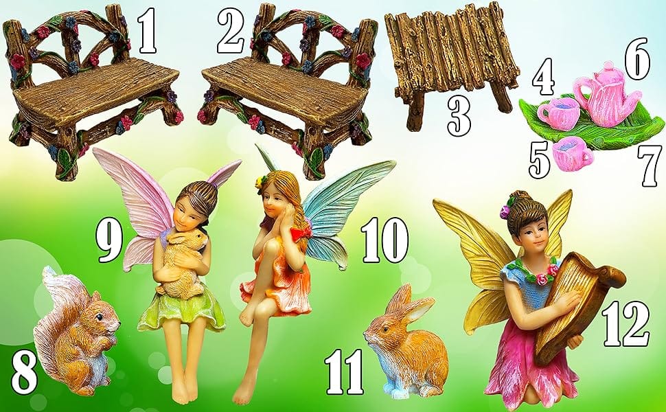 Fairy garden House set Miniature Figurines Kit Accessories Gnome Mood Lab