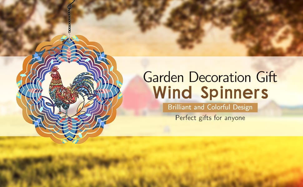 Rooster Metal Wind Spinners