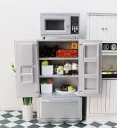 Miniature Dollhouse Refrigerator Decoration Accessories 1:12 Scale Mini Fridge Kitchen Living Roo...