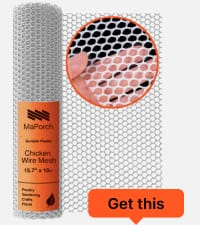 white plastic chicken wire mesh roll backyard home improvement plant fence netting animal barrier
