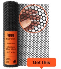 black plastic chicken wire mesh roll backyard home improvement plant fence netting animal barrier