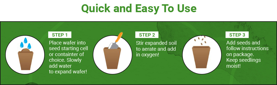 soil compact nutrients seed starter pellets wafers organic pre-mixed fast germination plant garden