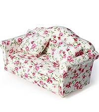 dollhouse miniature sofa stool furniture living room