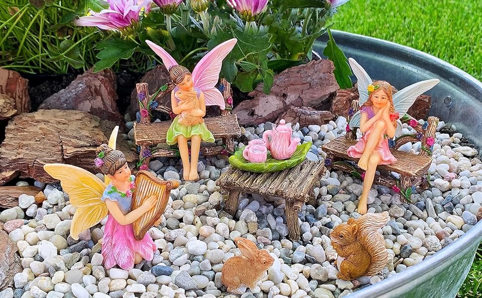 Fairy garden House set Miniature Figurines Kit Accessories Gnome Mood Lab