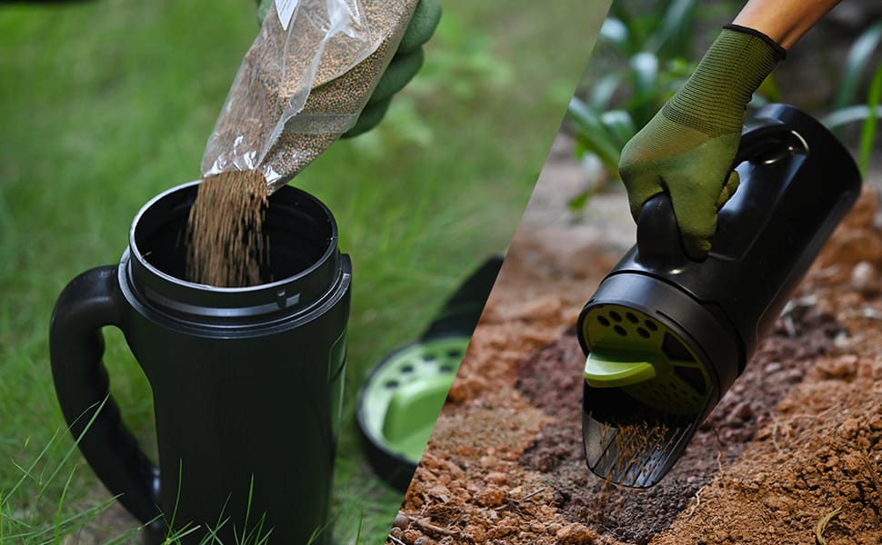 Hand Shaker Spreader for Turf, Fertilizer, Grass Seed, Salt and Sand