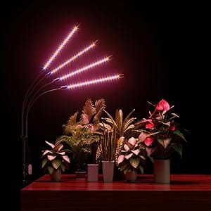 Grow Light with Stand Grow Lights for Indoor Plants with Red Blue Spectrum 10 Dimmable Brightness