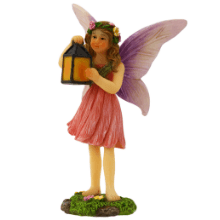 fairy figurine resin flower stump miniatures garden pieces supplies statue accessories house outdoor