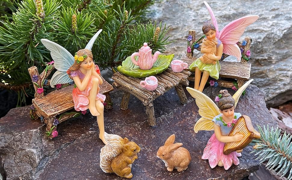 Fairy garden House set Miniature Figurines Kit Accessories Gnome Mood Lab