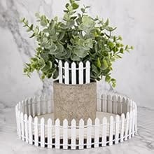 white mini fence