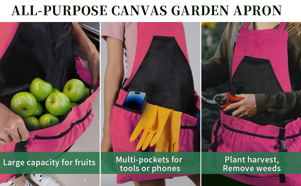 Gardening Apron, Garden Apron,  garden apron for harvesting ,harvesting apron,aprons with pockets