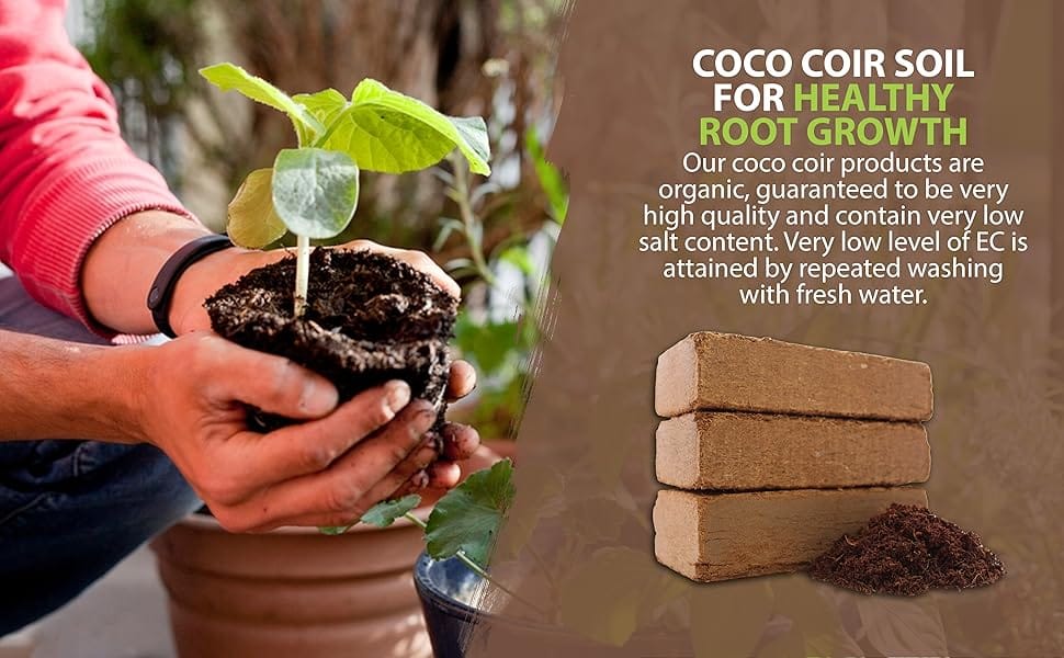 Plantonix Premium Coco Coir potting soil for healthy root growth and plant growth.
